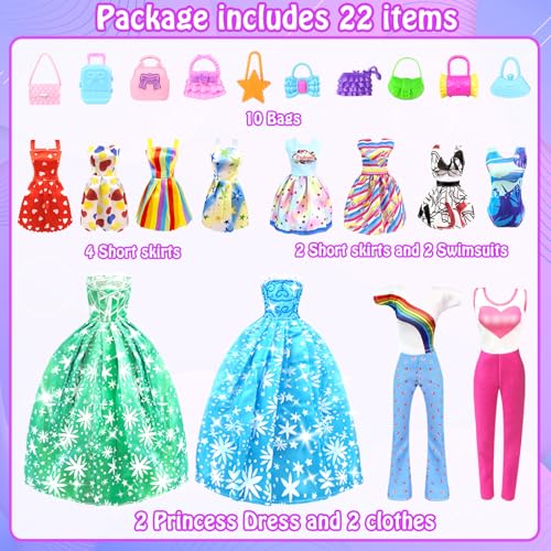 Doll Clothes and Accessories Set with Closet for 11.5 Inch Doll U34465