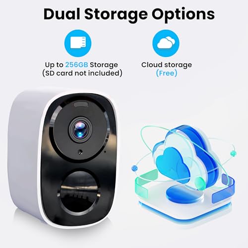 2K Wireless Outdoor Security Camera, Battery Powered, AI Motion Detection N98013