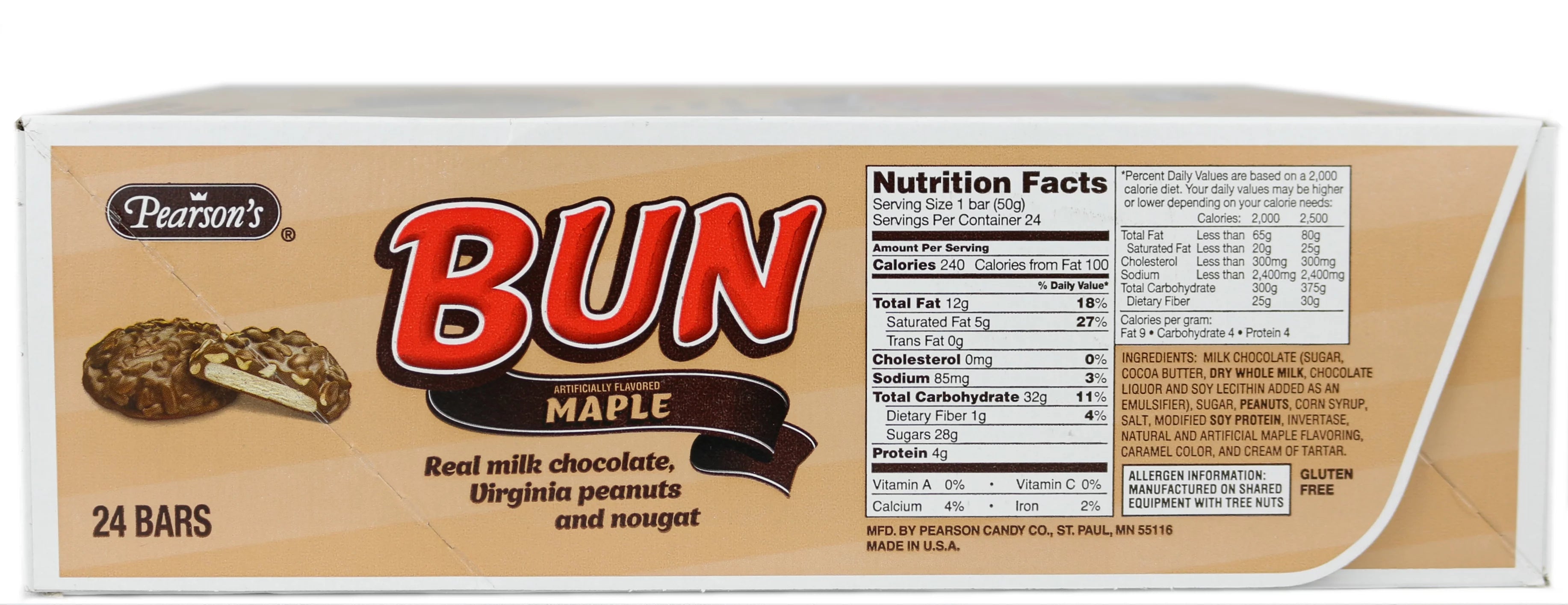 Gluten-Free Maple Bun Bar, 1.75 oz, 24 Count Z144931
