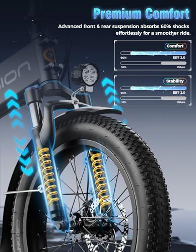 Folding Electric Bike for Adults, 1200W Peak Motor, 28MPH Max Speed, 48V 10AH Removable Battery, 20" Fat Tire M840673
