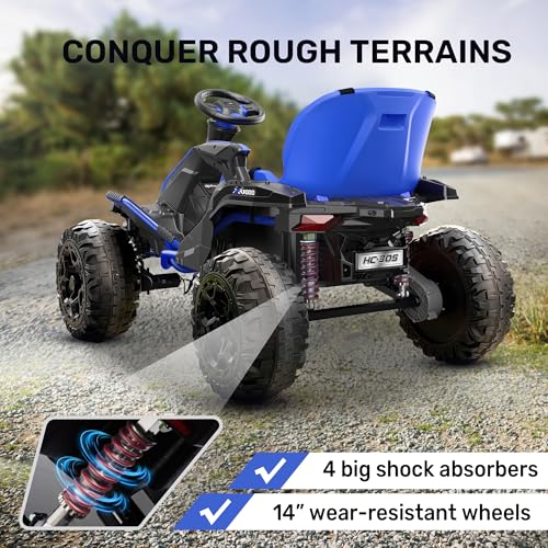 24V 4x4 Ride On Toy for Big Kids, 4x200W Motors, 5MPH, Parent Remote, Wide Adjustable Seat, Green L494349