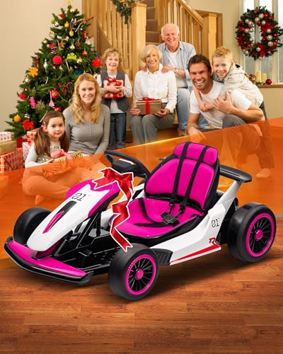 24V Electric Drift Go Kart for Kids 6-12, 2 Speed, Max Load 110lbs G207
