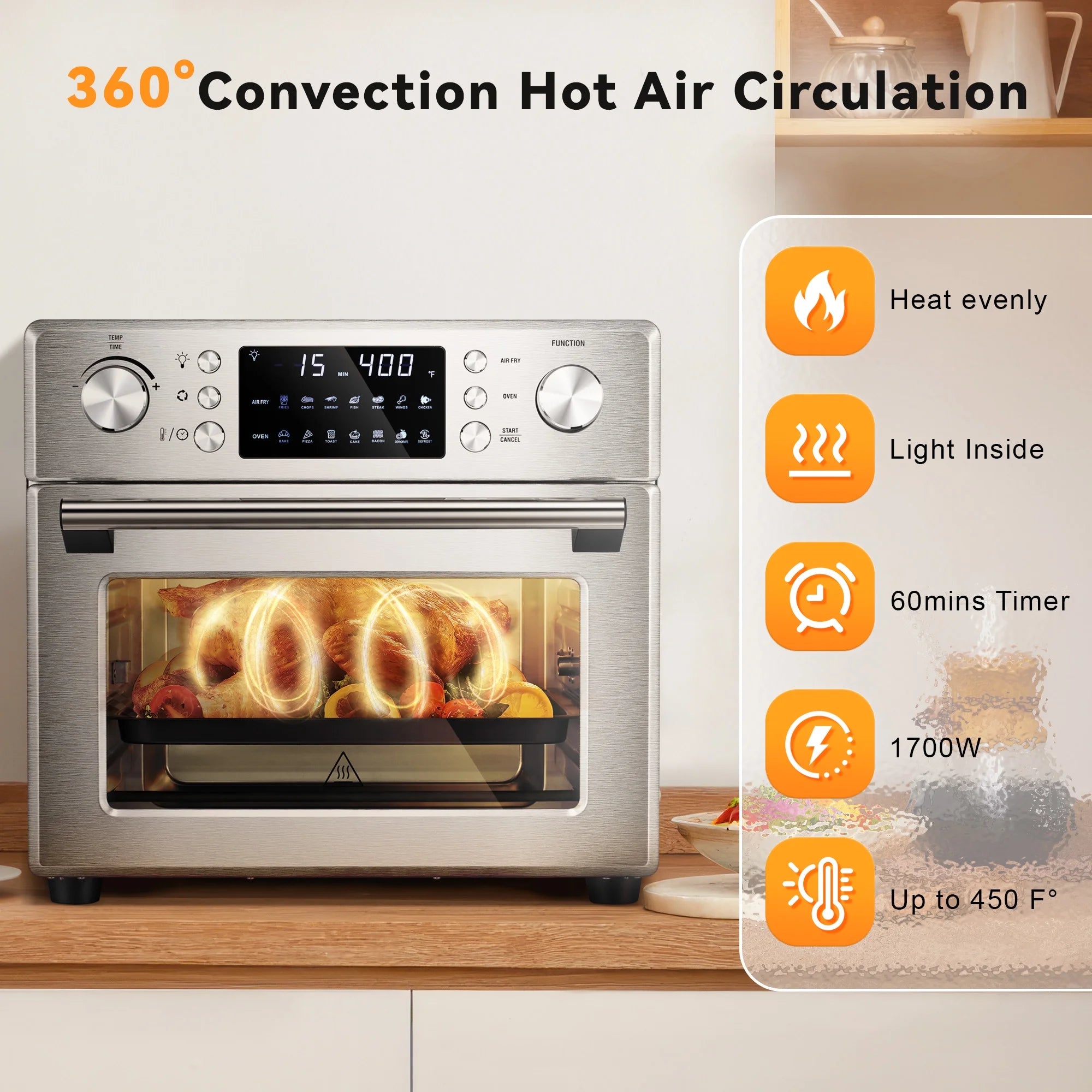 Countertop Convection Oven 26.4 QT with Air Fryer B499