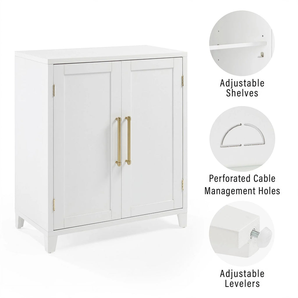 Stackable Wood Kitchen Pantry Storage Cabinet in White I978