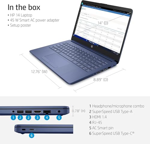 14 Ultrabook Intel 4-Core CPU 32GB RAM 1.6TB Storage Win11 Pro Silver G8424