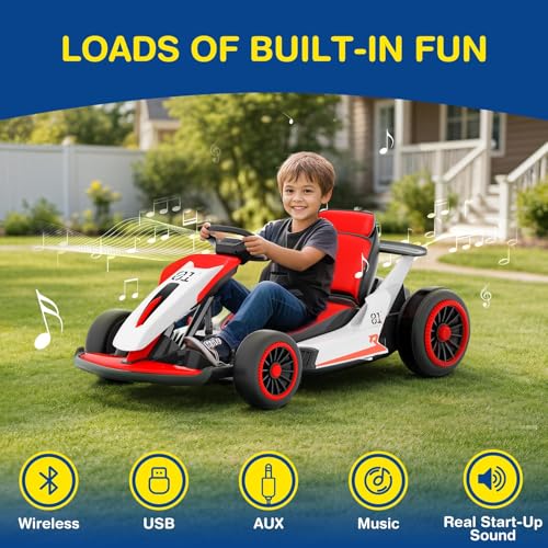 24V Electric Go Kart for Big Kids with 5-Point Safety Belt L11939