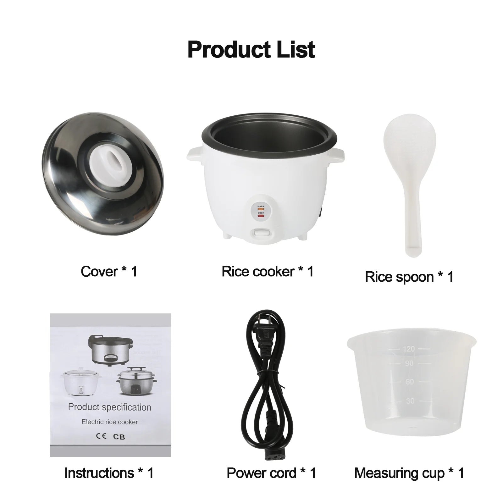 Portable Rice Cooker for Travel, 2L Electric Multifunctional Cooking Machine H406