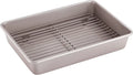 CHEFMADE 13-Inch Roasting Pan with Cooling Rack, Non-Stick Rectangular Deep Dish Oven-BBQ Bakeware 9" x 13" x 2.4"