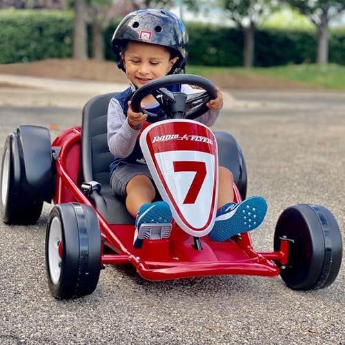 Kids Electric Go-Kart with Adjustable Seat, Rubber Wheels B5495