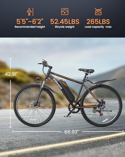 Electric Bike for Adults, 26" 500W Brushless Motor, 20 MPH, 40 Miles Range P39244