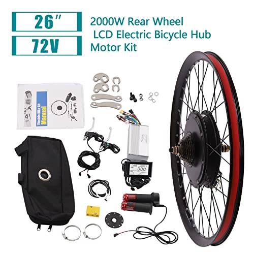 Electric Bike Conversion Kit, Rear Wheel 2000W with Controller & Display Q4462