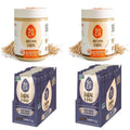 SoCo 2 x Artisanal Tahini Jars each of (380 Grams ) with combo 2 x Tahini & Dates Squeeze Packs each (Box of 10) Gluten-Free, Sugar-Free