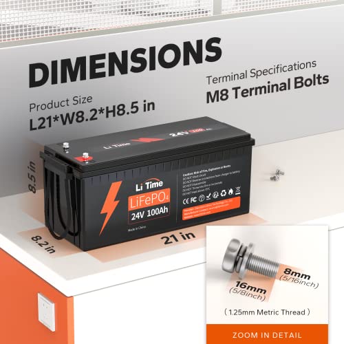 12V 100Ah LiFePO4 Battery Group 31 with Built-in 100A BMS N133