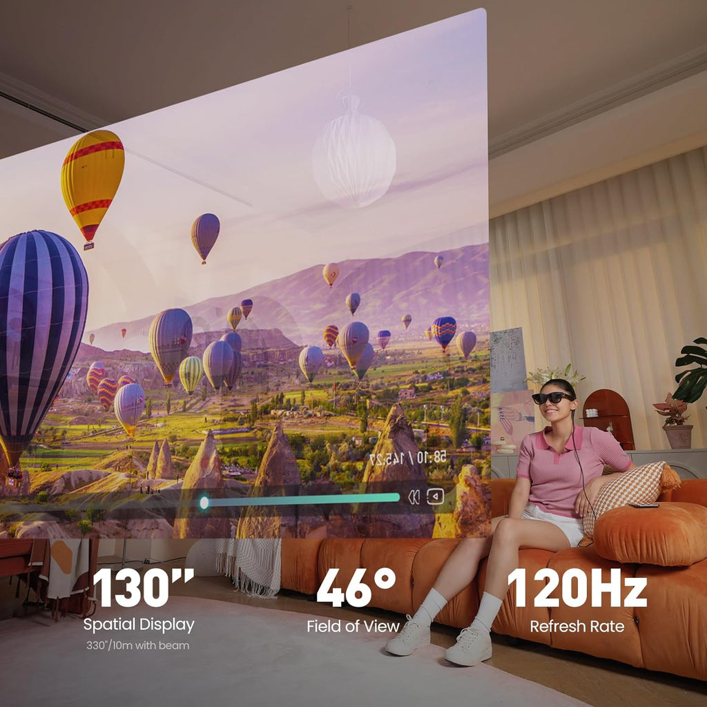 AR Glasses with Wearable Display, 120Hz 1080P, for Gaming and Streaming J308310