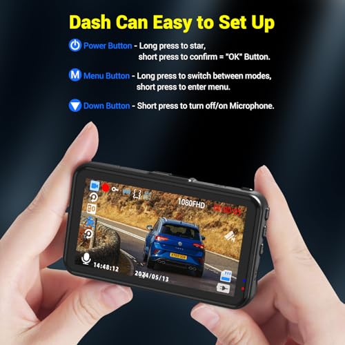 Dash Cam 1080P FHD with 32GB Card, Night Vision, 170° Wide Angle S2225