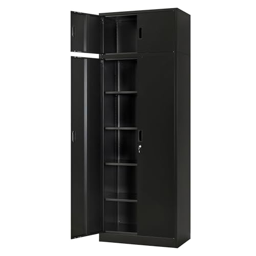 Metal Storage Cabinet with Adjustable Shelves, White W537131