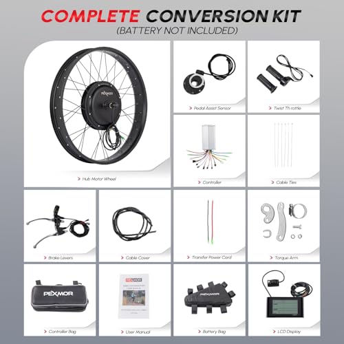 Electric Bike Conversion Kit 48V 1000W 26 Inch Fat Front Wheel Hub Motor J755