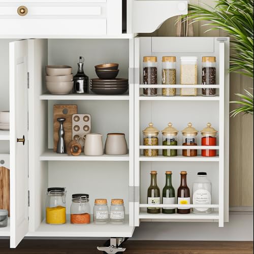 Movable Kitchen Island with Drop Leaf and Power Outlet J472