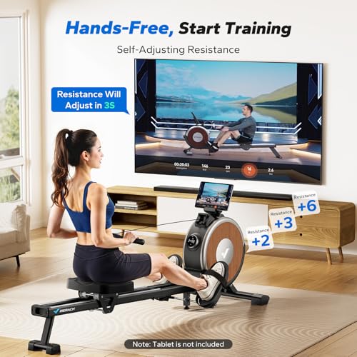 Magnetic Rowing Machine for Home, 16 Levels, Quiet Resistance, 350lbs Capacity D864861