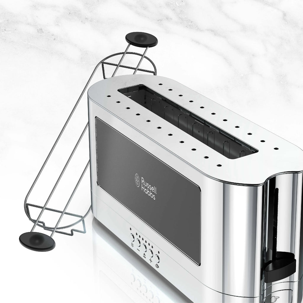 2-Slice Glass Accent Toaster, Black & Silver H6234