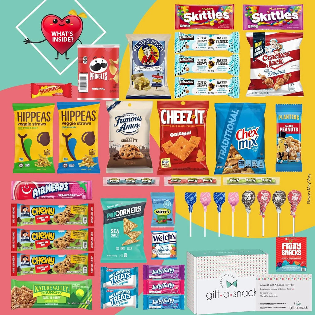 Variety Snack Box 42 Count with Chips, Crackers, Cookies & Candy N47023
