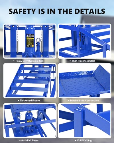 Hydraulic Car Ramps, 5 Ton Capacity, Heavy Duty Steel, 2 Pack O8169