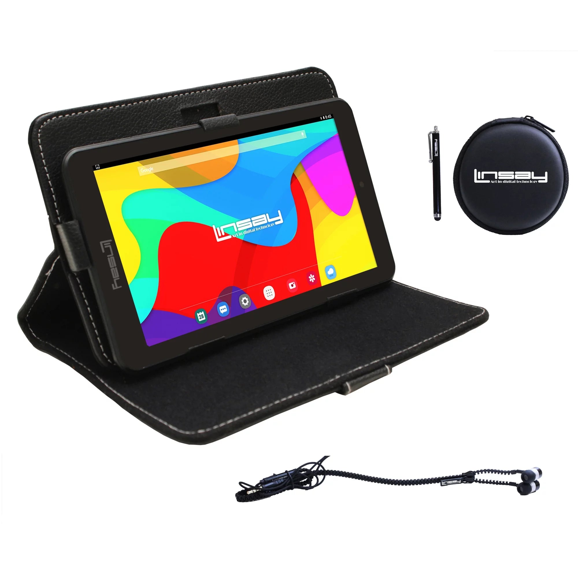 7" Quad Core 2GB RAM 32GB Android 12 Tablet with Case, Earphones and Pen Stylus B30146