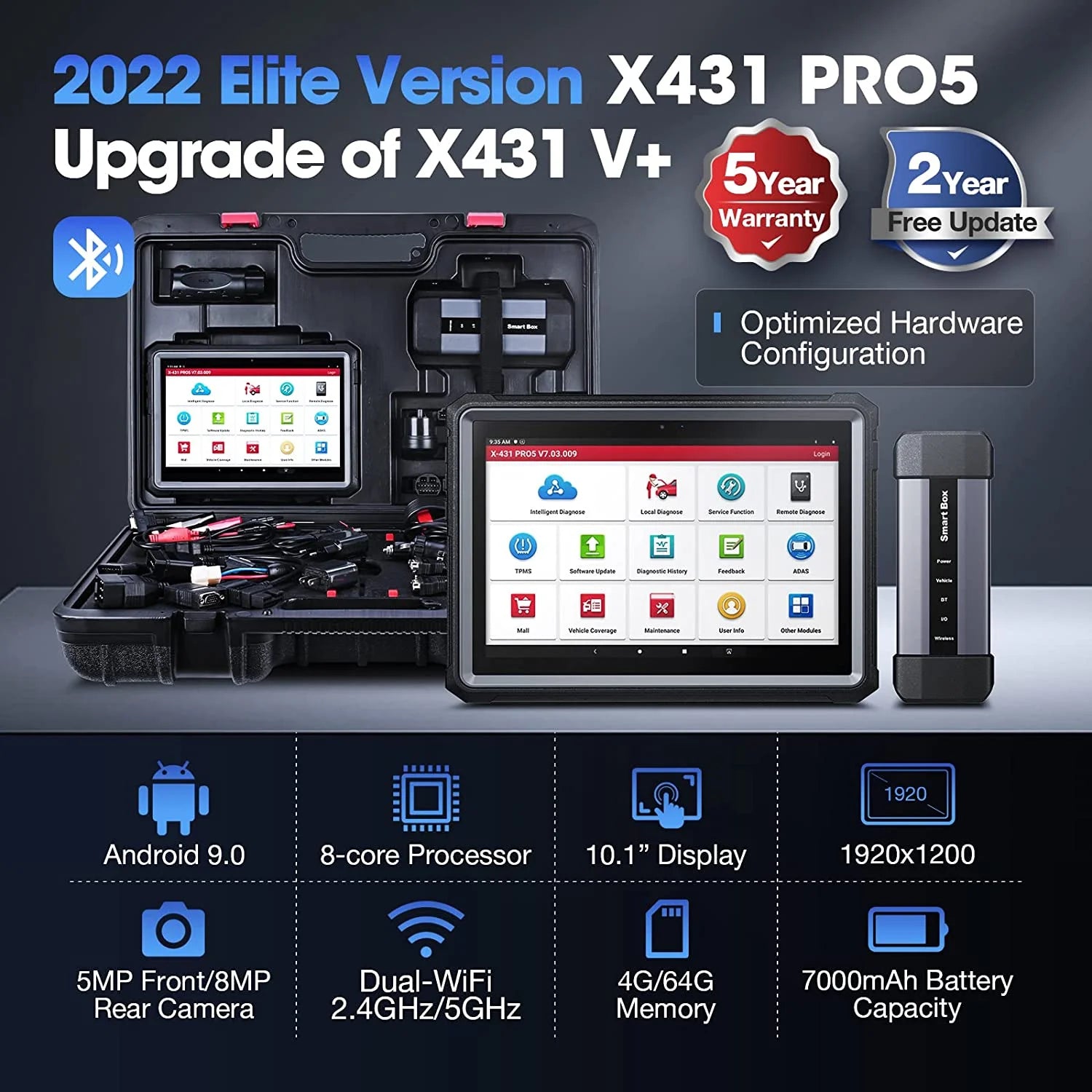 Car Diagnostic Scan Tool with ECU Online Coding Q7724