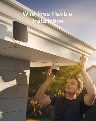Solar Security Camera Wireless Outdoor, 360° Pan & Tilt Surveillance, No Monthly Fee V89776