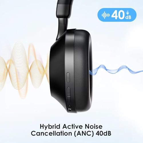 Noise Cancelling Over Ear Bluetooth Headphones with Microphone J57307