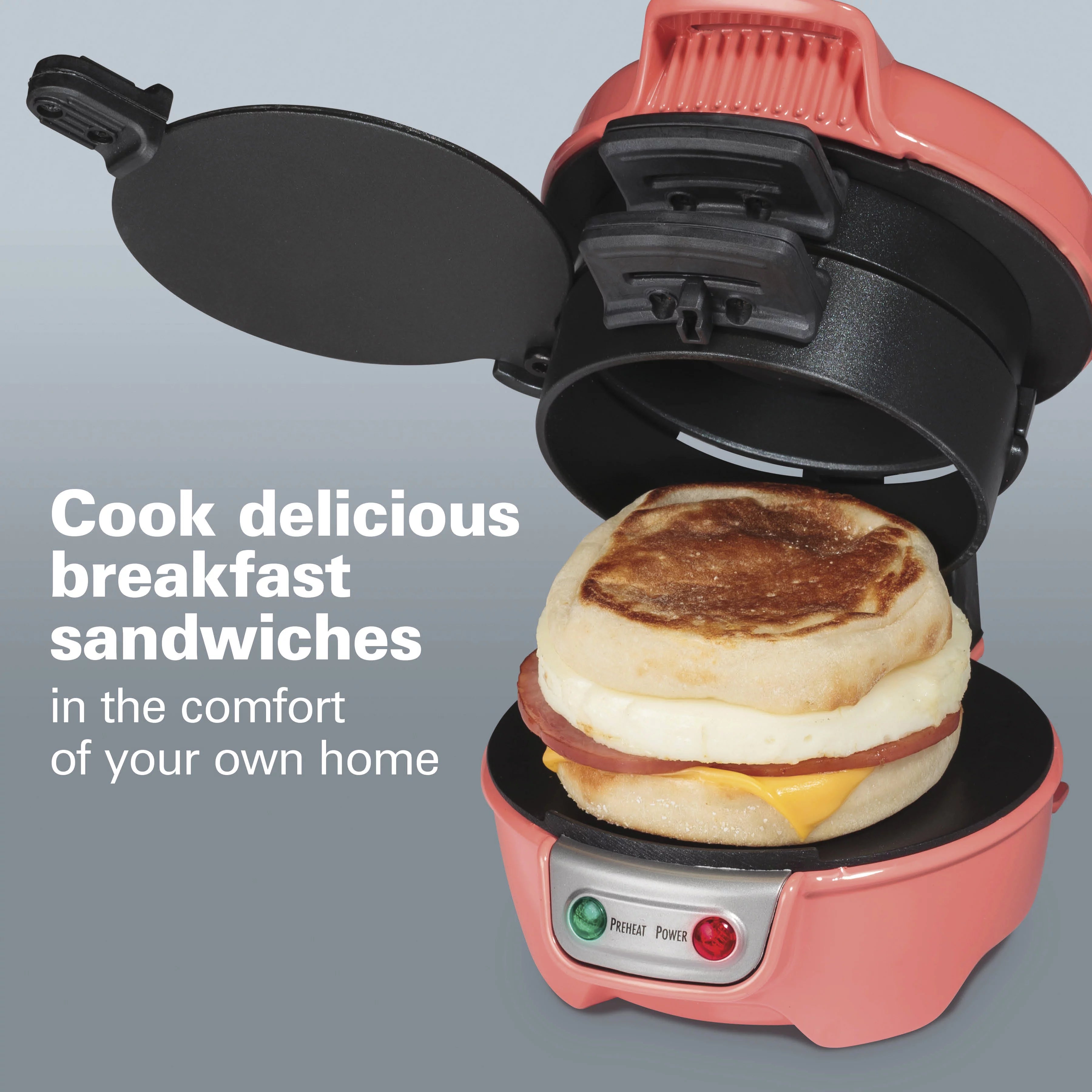 Breakfast Sandwich Maker with Egg Cooker Ring B516326