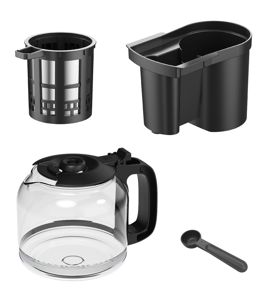 12-Cup Coffee Maker with Integrated Grinder, Black Y42475