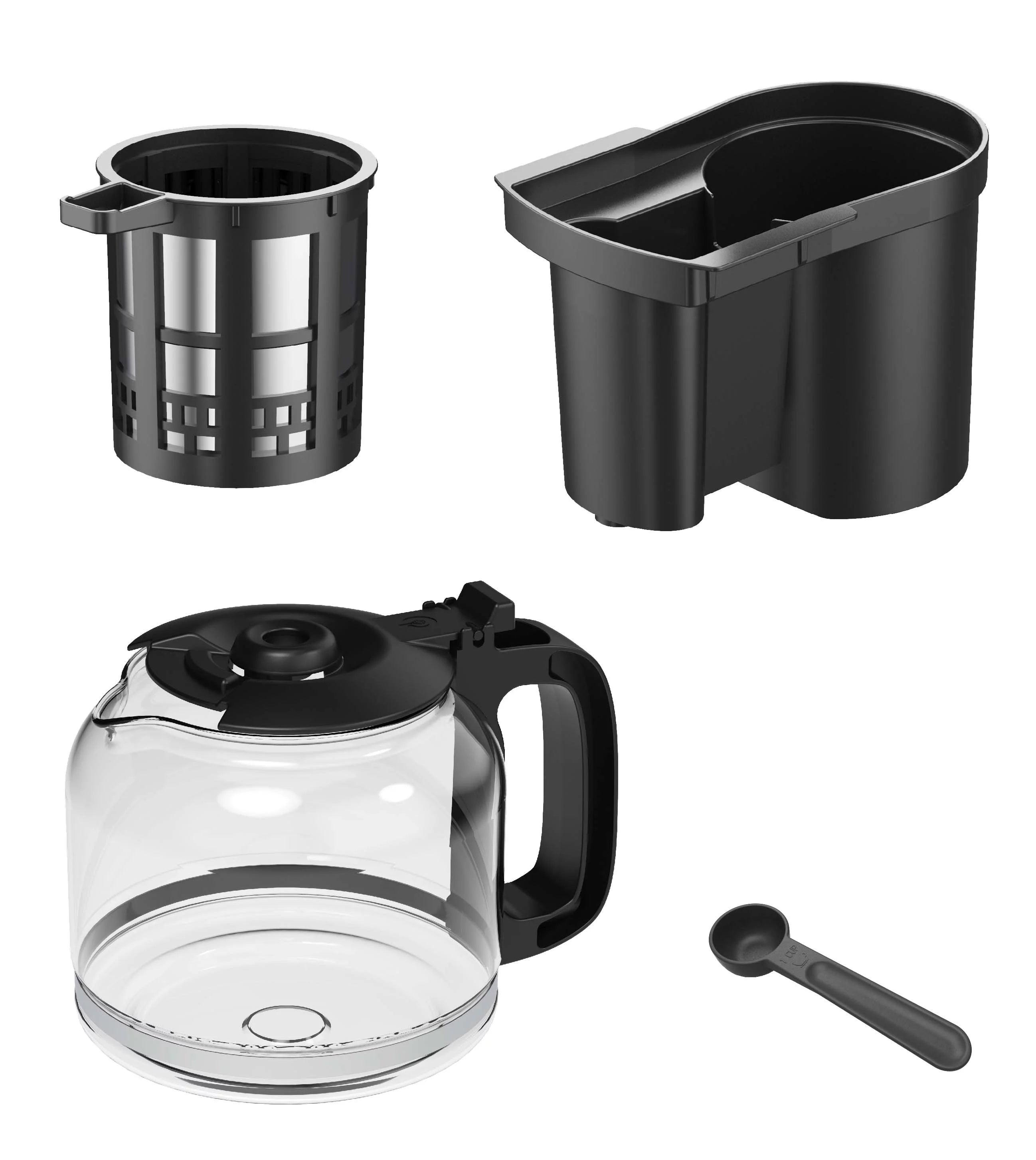 12-Cup Coffee Maker with Integrated Grinder, Black Y42475