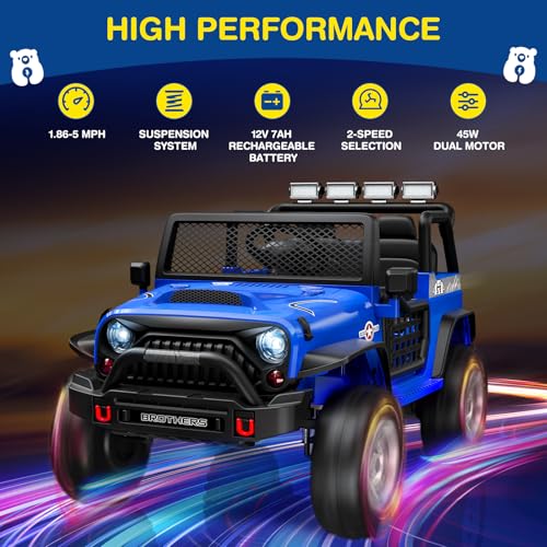 12V Kids Electric Ride On Car with Remote Control, 4-Wheel Suspension, Bluetooth Speaker P8629