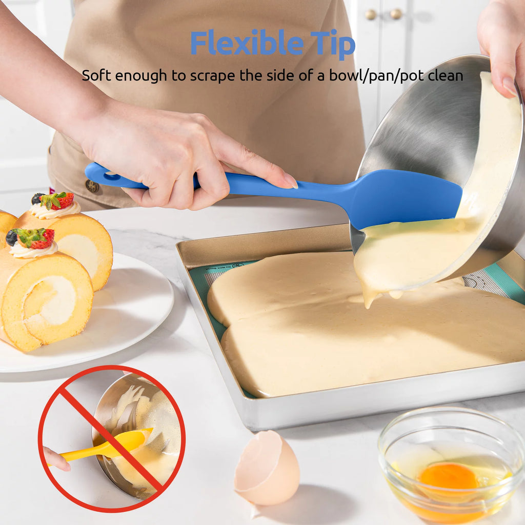 Silicone Spoon Spatula Set of 3, BPA-Free Food Grade, Heat Resistant up to 600°F A132