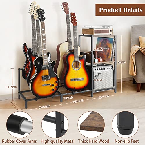 Guitar Stand 4-Tier Rack Holder for Acoustic, Electric, Bass R41022