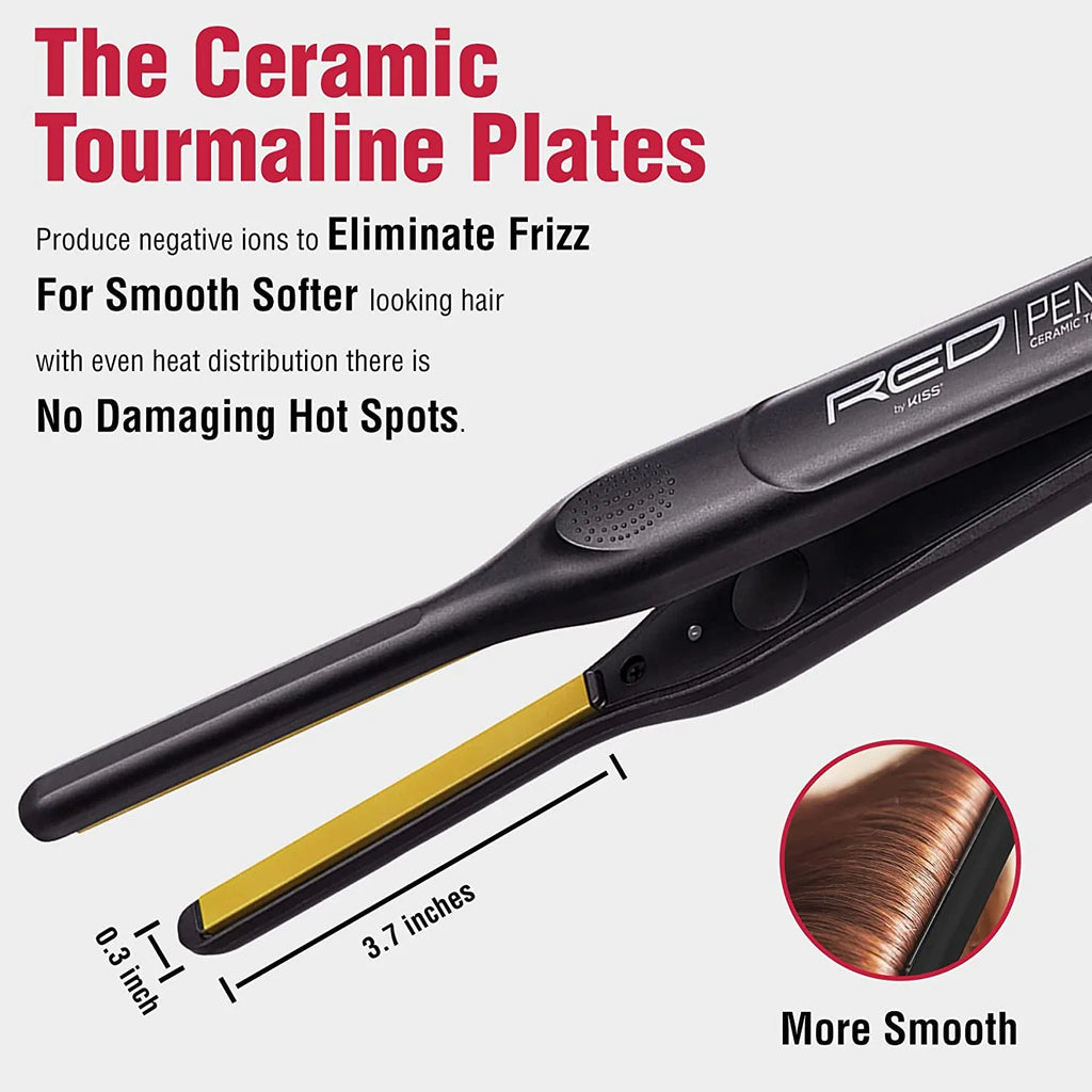 Ceramic Tourmaline Pencil Flat Iron Hair Straightener A7292