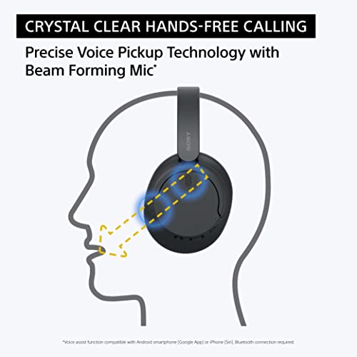 Wireless Noise Canceling Over Ear Headphones with Microphone, Black B268
