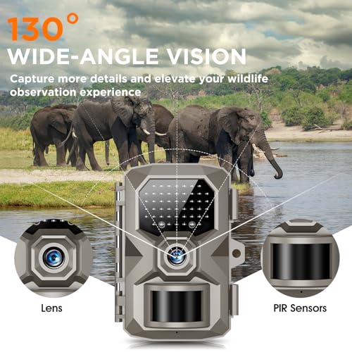 4K 48MP Trail Camera with Night Vision and Motion Activation V521736
