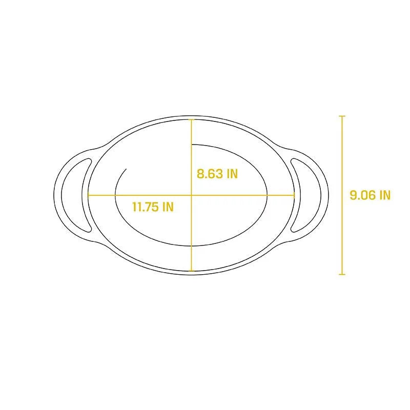 Enameled Cast Iron Oval Casserole, 2 Quart G336437