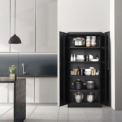 Metal Storage Cabinet with Adjustable Shelves, White W537131