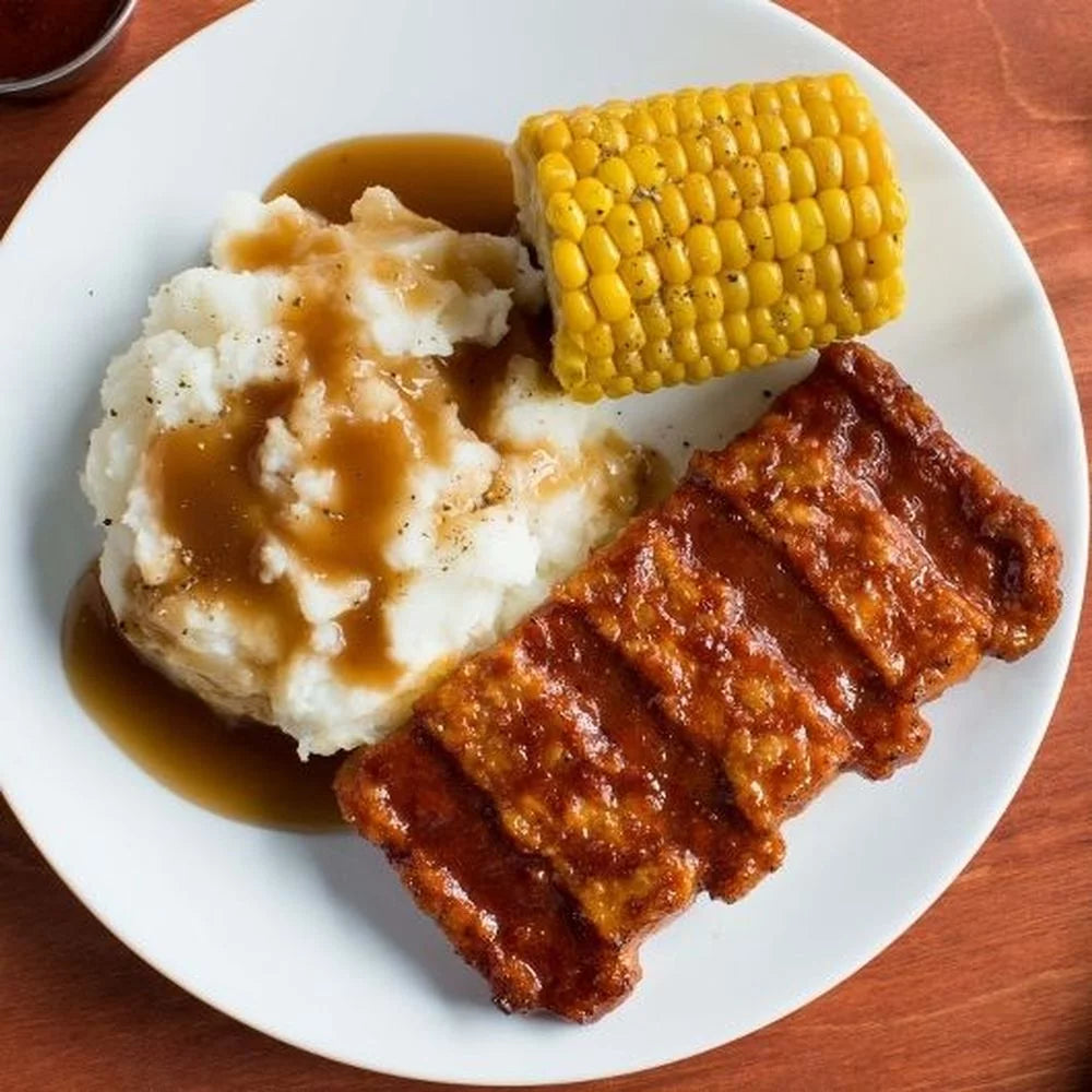 Fully Cooked Pork Rib Shaped Patties with BBQ Sauce, 3 oz Z660