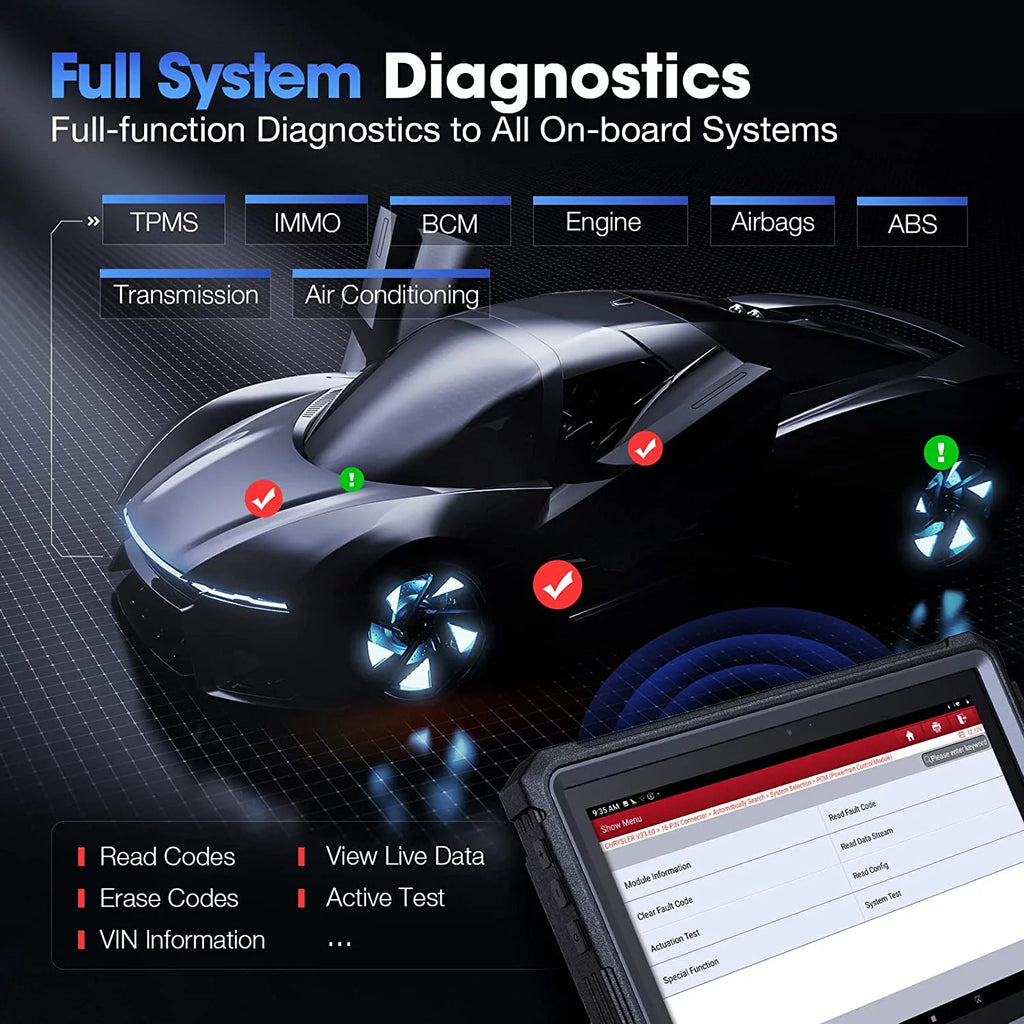 Car Diagnostic Scan Tool with ECU Online Coding Q7724