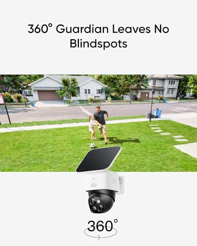 Solar Security Camera Wireless Outdoor, 360° Pan & Tilt Surveillance, No Monthly Fee V89776