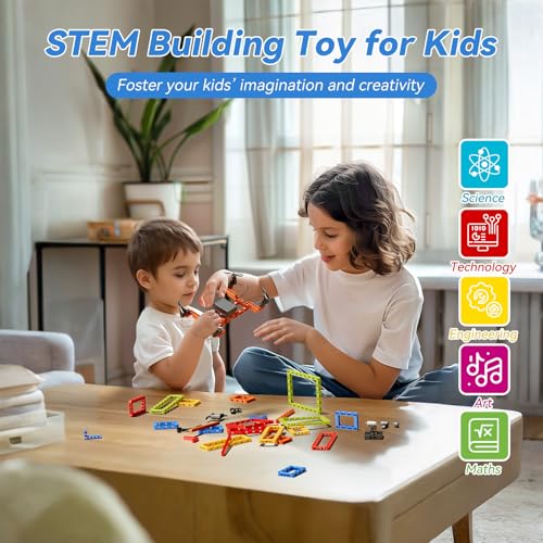 STEM Building Toy Set 159 Pieces for Kids Ages 6-12 G583156