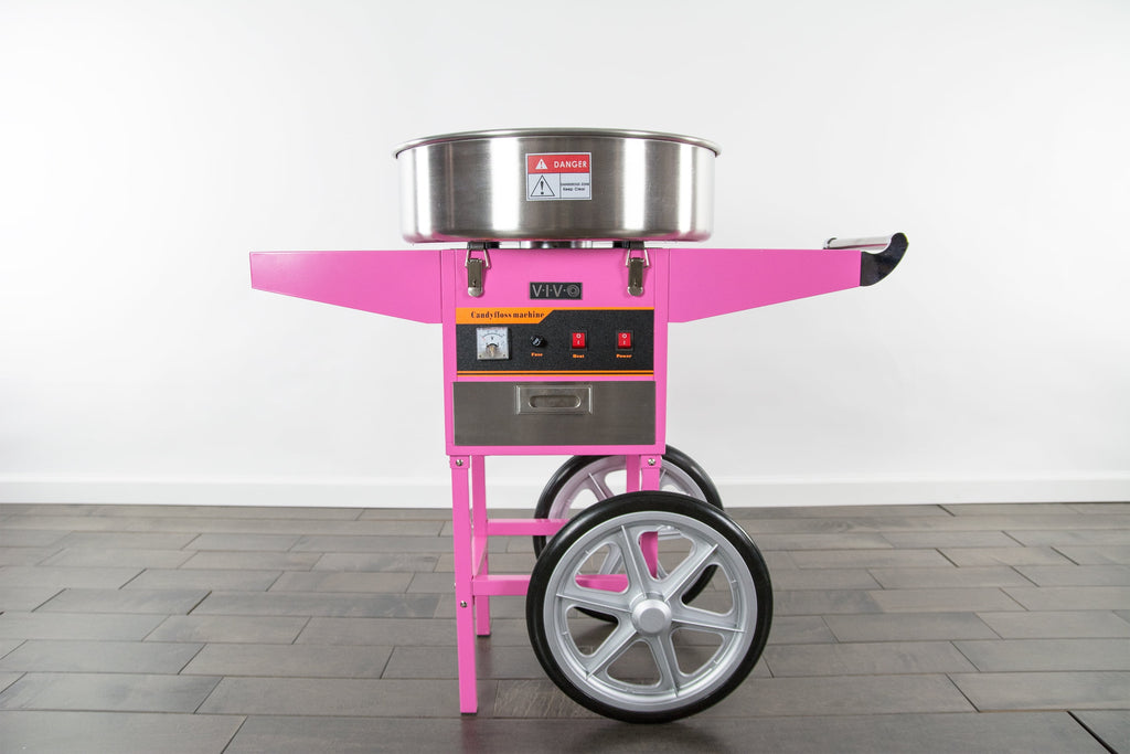 Cotton Candy Machine with Pink Cart Stand I59495