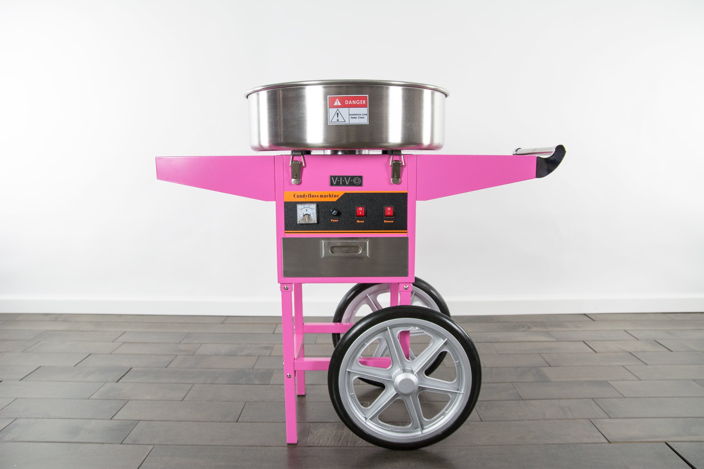 Cotton Candy Machine with Pink Cart Stand I59495