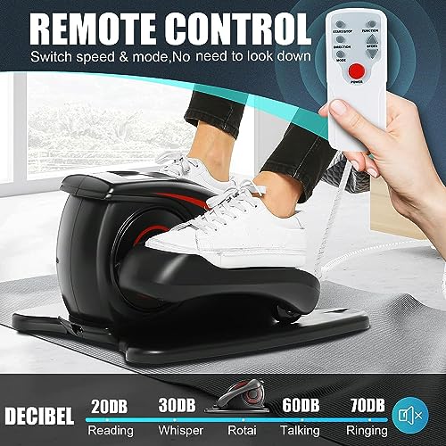 Under Desk Elliptical Machine - Quiet Pedal Exerciser for Seniors, Office & Home N263