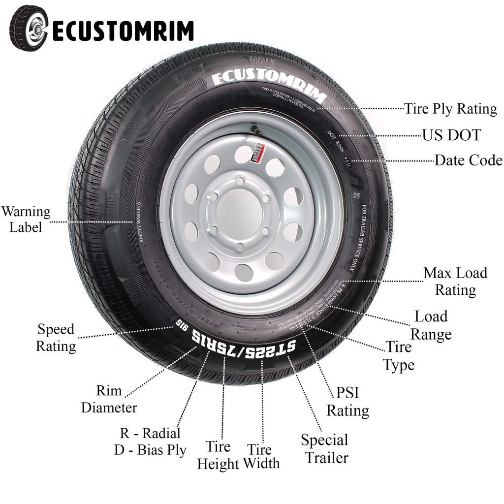 Trailer Tires 175/80D13 Bias Ply Load Range C N753