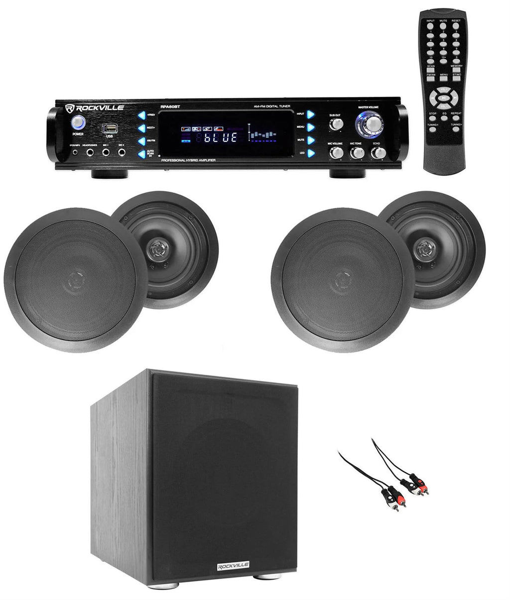 6.5" Black Ceiling Speaker with Bluetooth and Subwoofer B19120